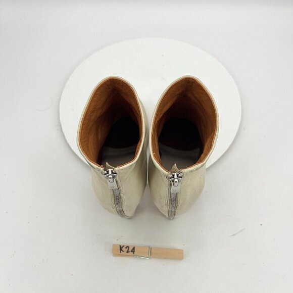 Officine Creative Women Size EU 39 Us 9 Cream Tan Suede Back Zip Ankle Boot - Picture 13 of 16